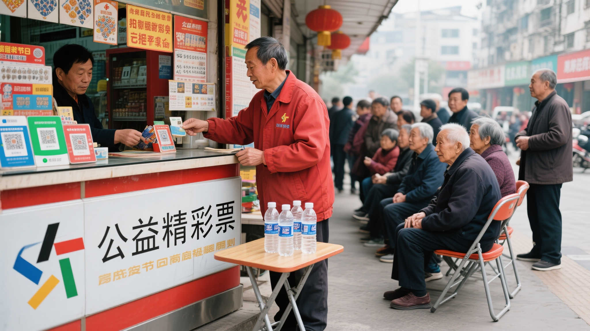 除了业务上的认真负责，这名卖彩票的大叔还