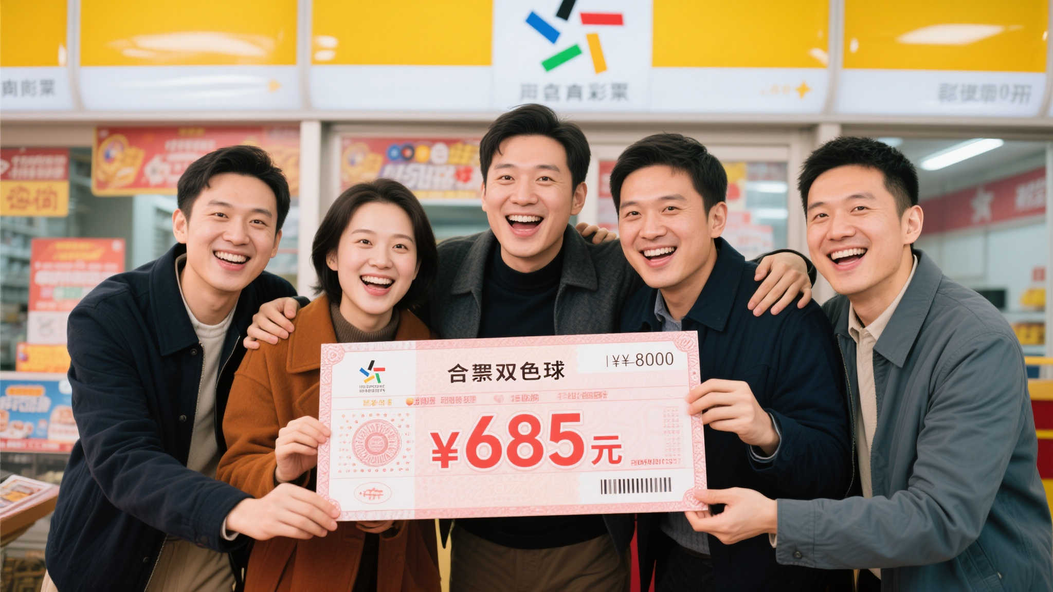 5位好友联手购彩双色球,喜获685万大奖,约定理性分配奖金 5位好友联手购彩双色球,喜获685万大奖,约定理性分配奖金