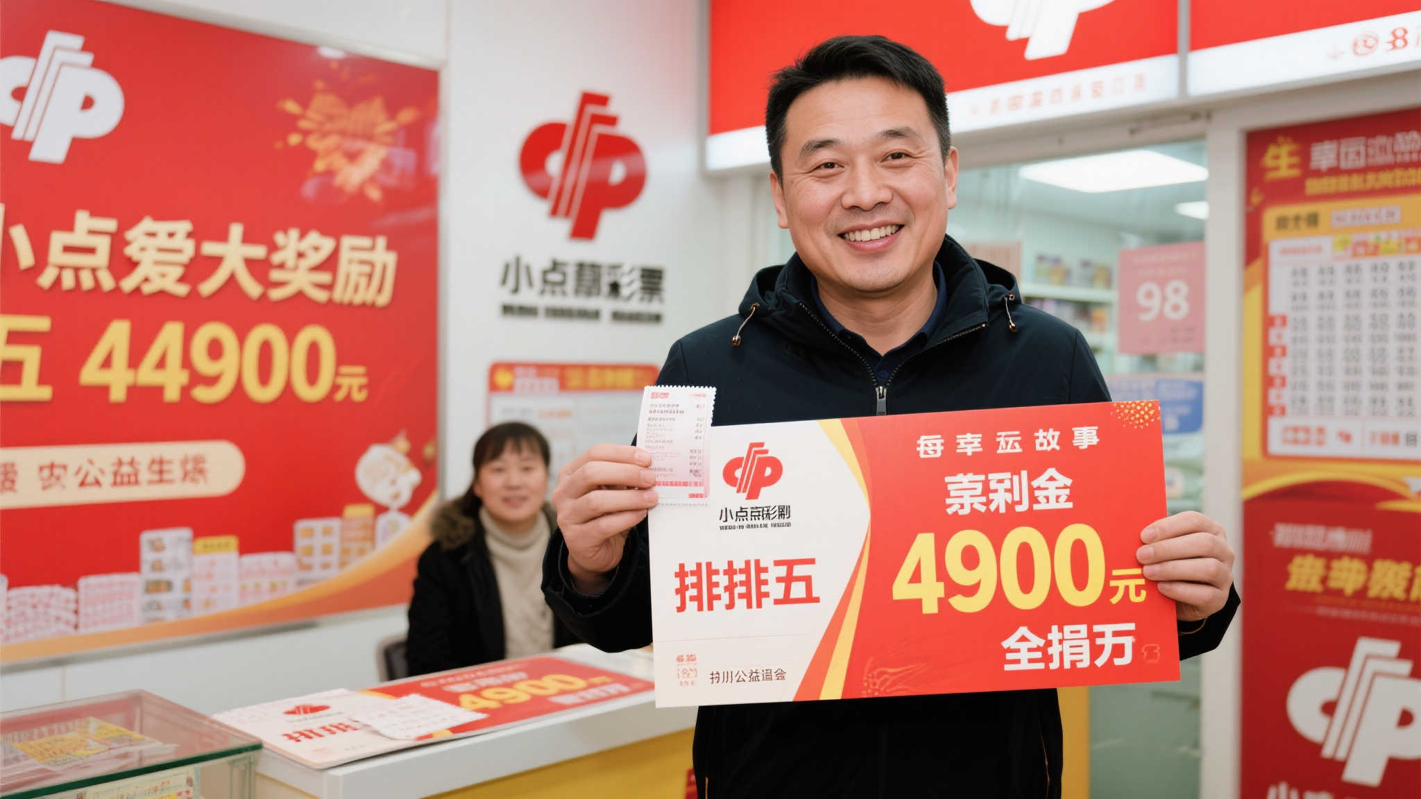 男子花98元喜中排列五490万 兑奖时慷慨捐款1万 引言:小投入大回报 爱心传递正能量
生