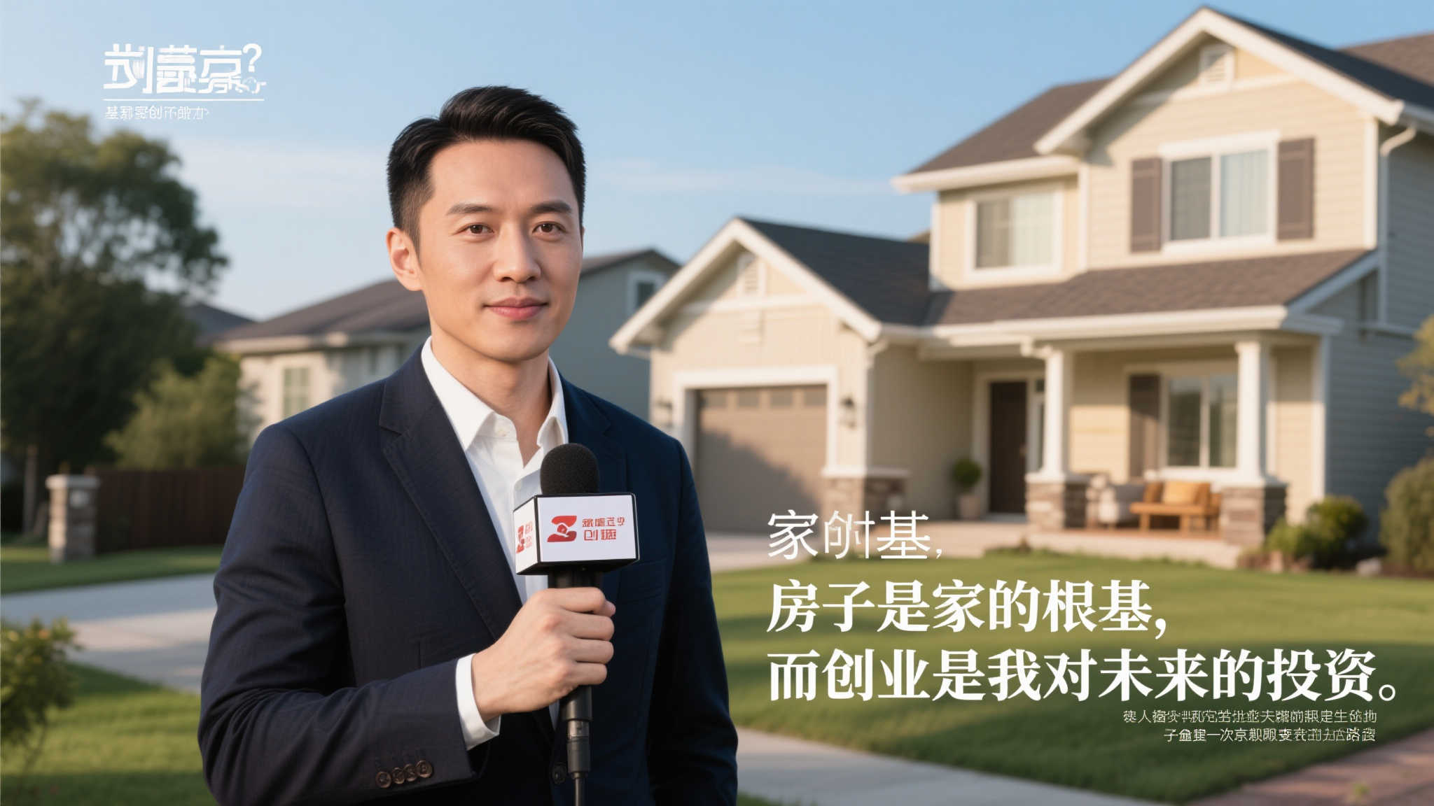 值得一提的是，他在接受采访时表示：“房子