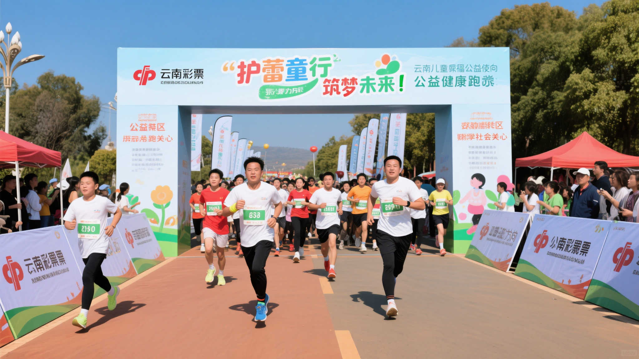 守护童心·奔向梦想”云南福彩公益健康跑安宁站掠影