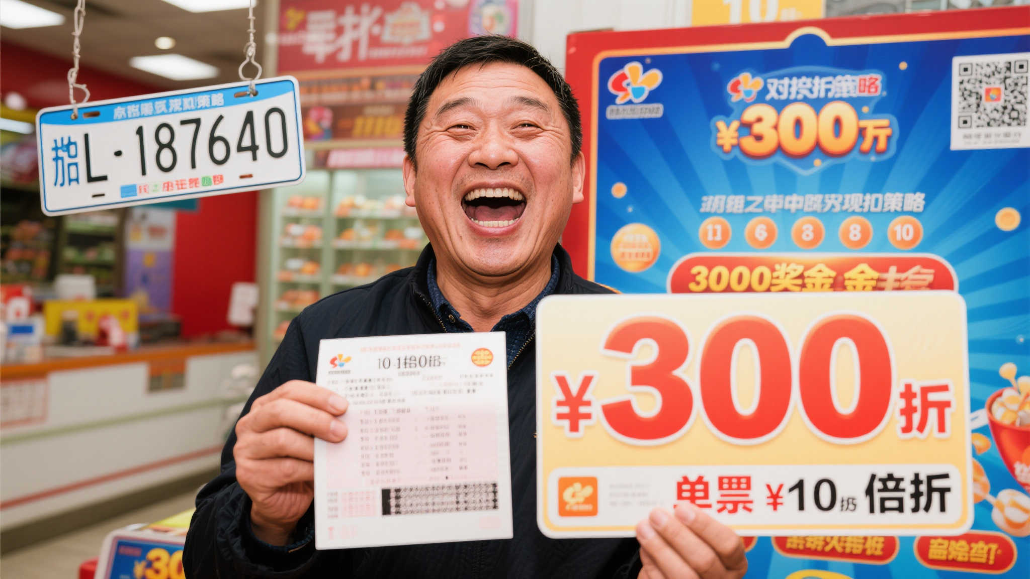 彩民凭车牌号灵感倍投，喜中排列五300万大奖