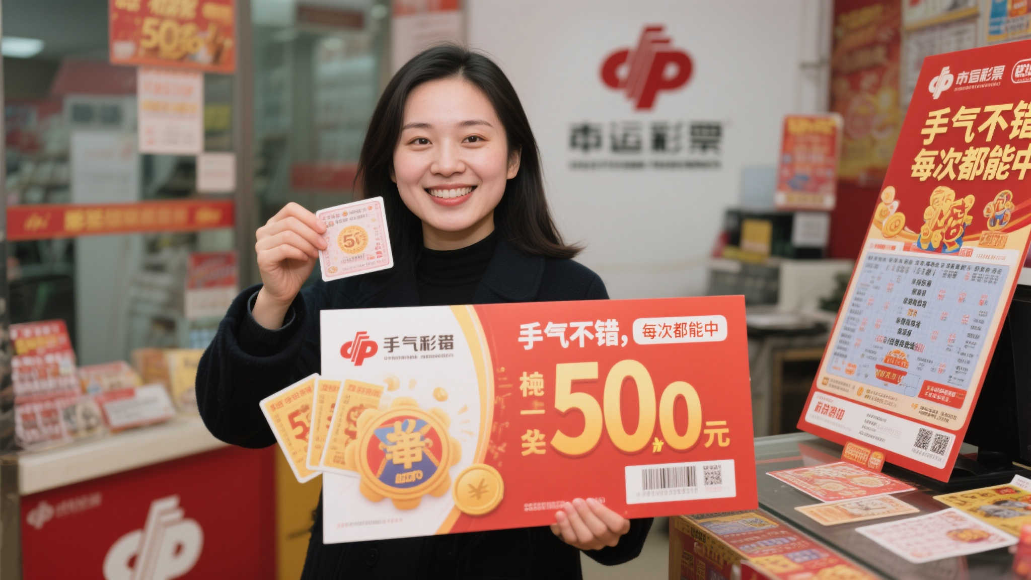 女彩民喜中福彩50万，自曝每次购彩皆有收获